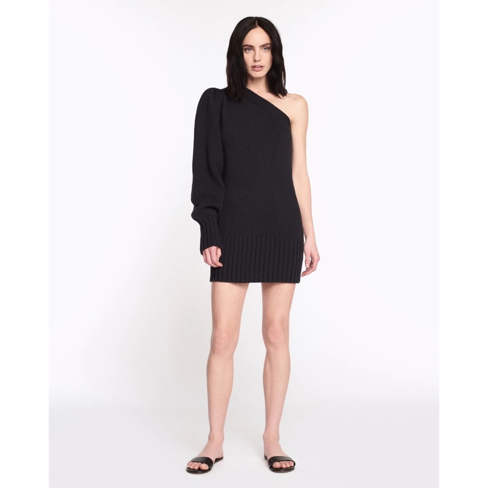 Marissa Webb Laurette One Shoulder Sweater Dress L